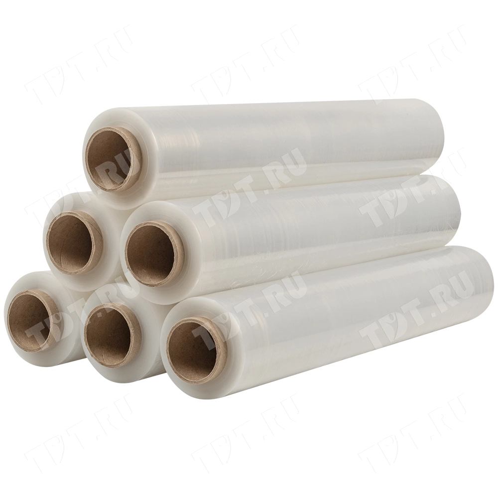 Стрейч пленка прозрачная в рулоне, 500 мм, 20 мкм, 2 кг, 1 сорт