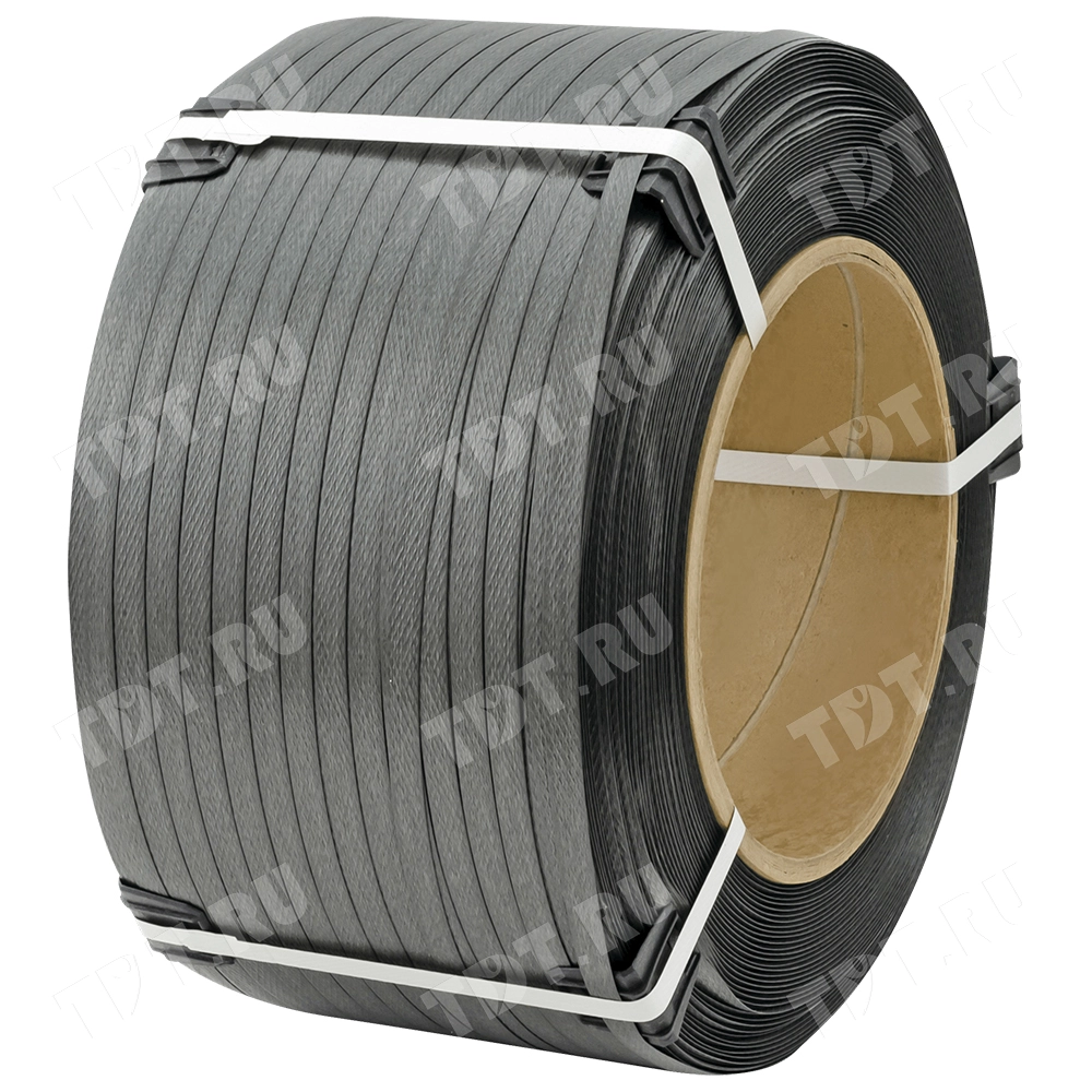 Стреппинг лента полипропиленовая (ПП), 15мм*0.8мм*2000м, серая