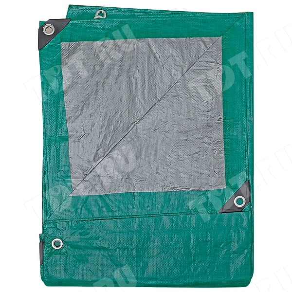 Защитный тент «Тарпаулин®» с люверсами зеленый, 8*12 м, 120 г/м²
