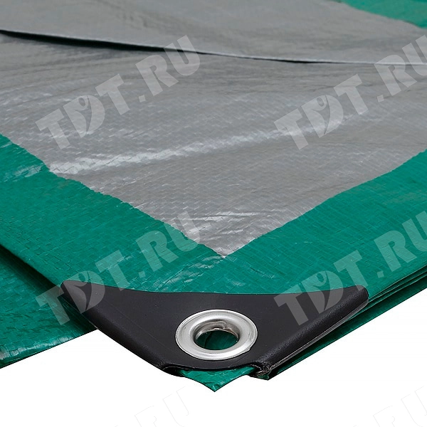 Защитный тент «Тарпаулин®» с люверсами зеленый, 8*12 м, 120 г/м²