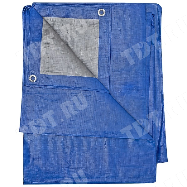 Защитный тент «Тарпаулин®» с люверсами синий, 4*6 м, 180 г/м²