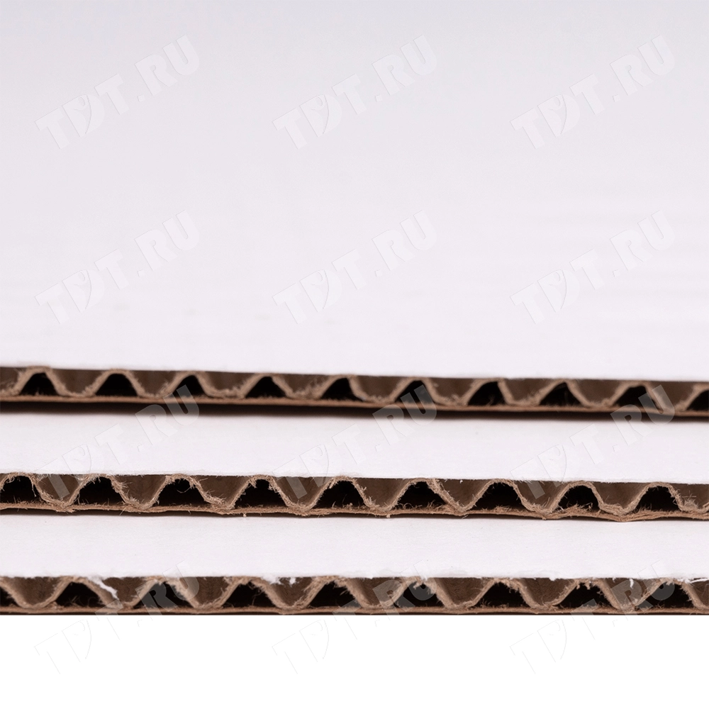 Гофрокартон Т23, бело-бурый, 1200*2060 мм