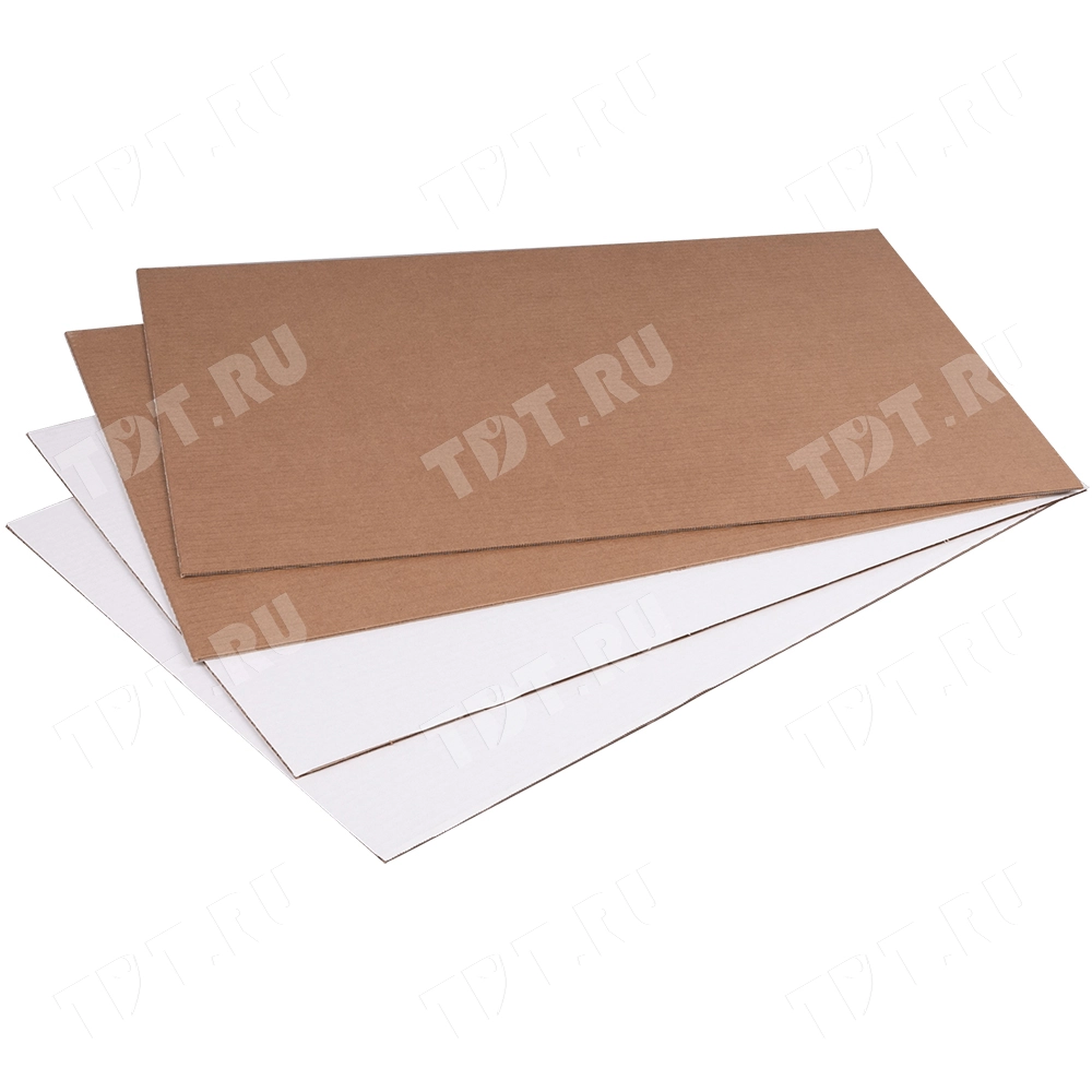 Гофрокартон Т23, бело-бурый, 1200*2060 мм