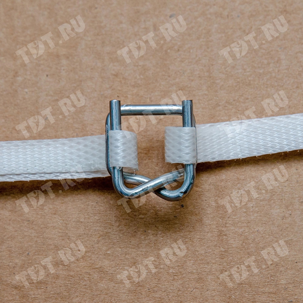 Проволочная оцинкованная пряжка для лент ПЭТ и ПП 19 мм, 1000 шт./уп.