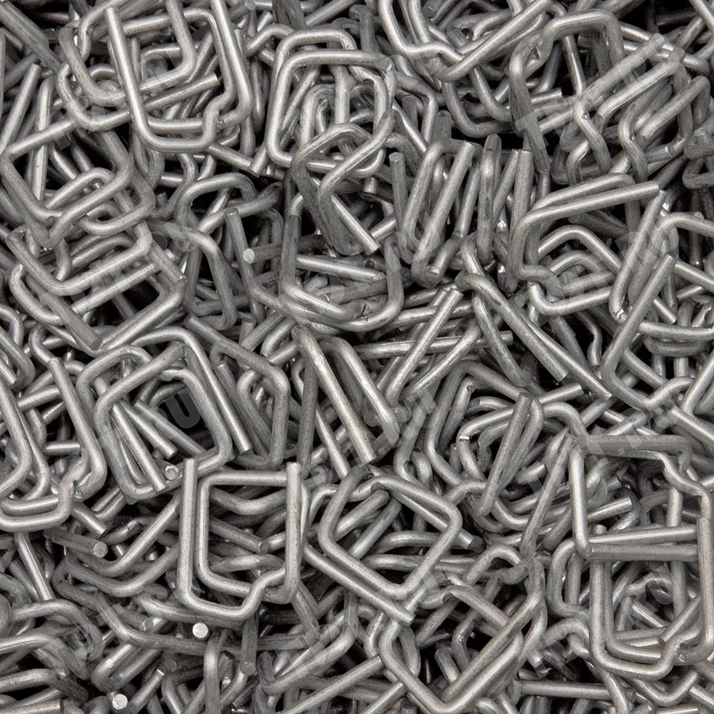 Проволочная оцинкованная пряжка для лент ПЭТ и ПП 19 мм, 1000 шт./уп.