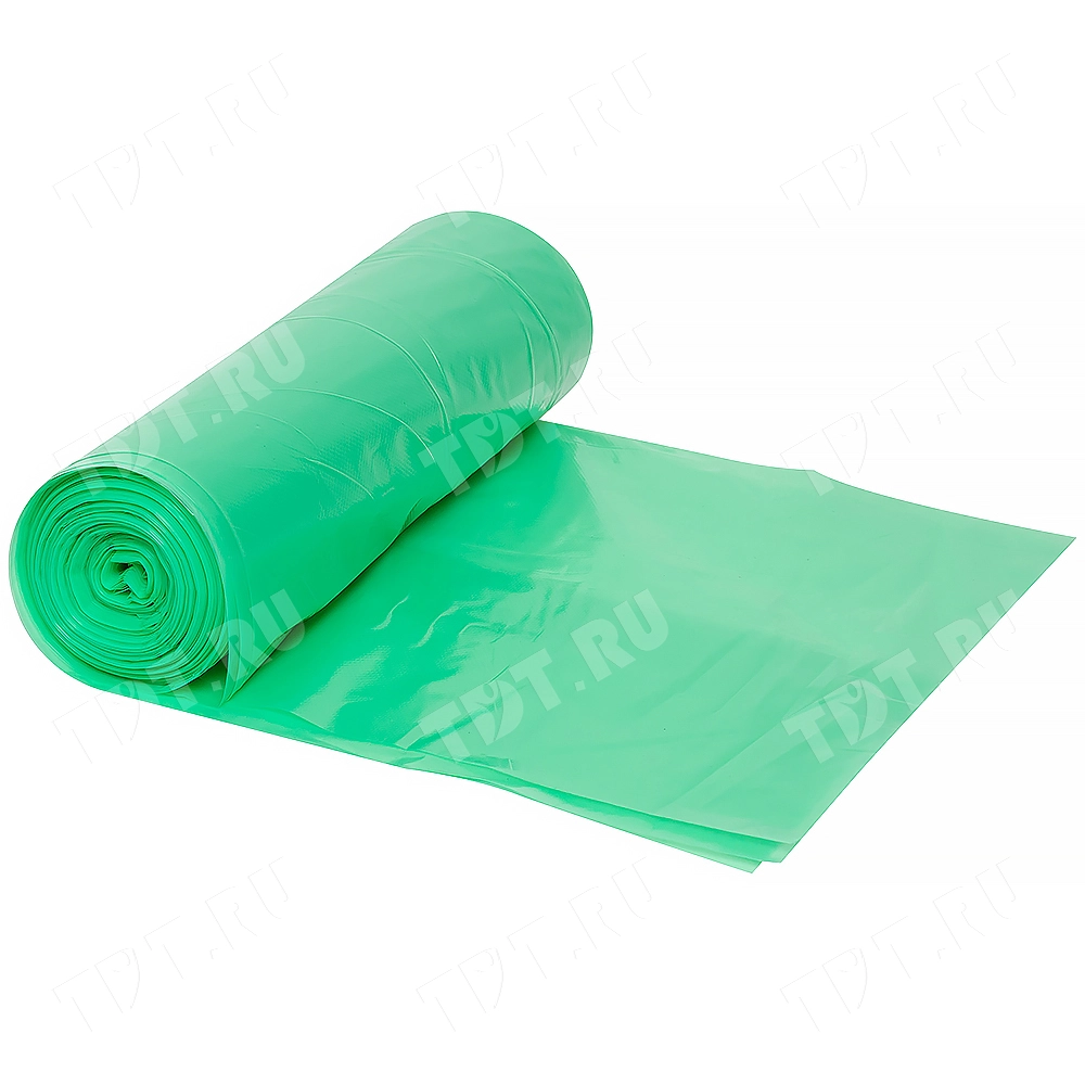 Полиэтиленовые пакеты ПСД 435 литров (зелёные), 85*190 см, 50 мкм, 10 шт./рулон