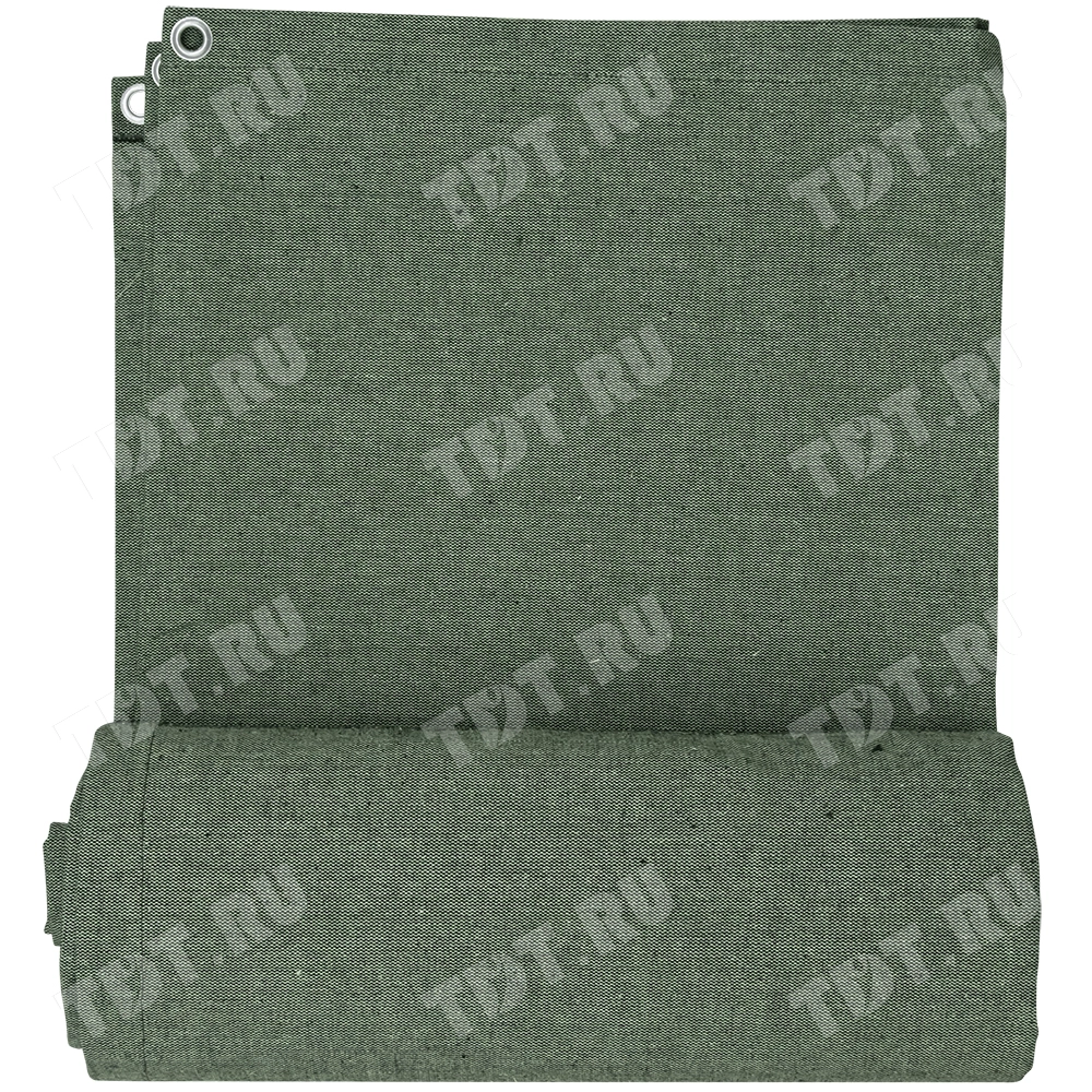 Брезент ОП с люверсами, хаки, 400 г/м², 4*6 м