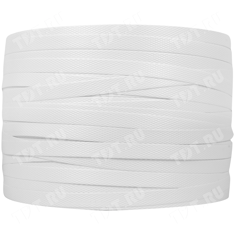 Стреппинг лента полипропиленовая (ПП), 15мм*0.8мм*500м, белая