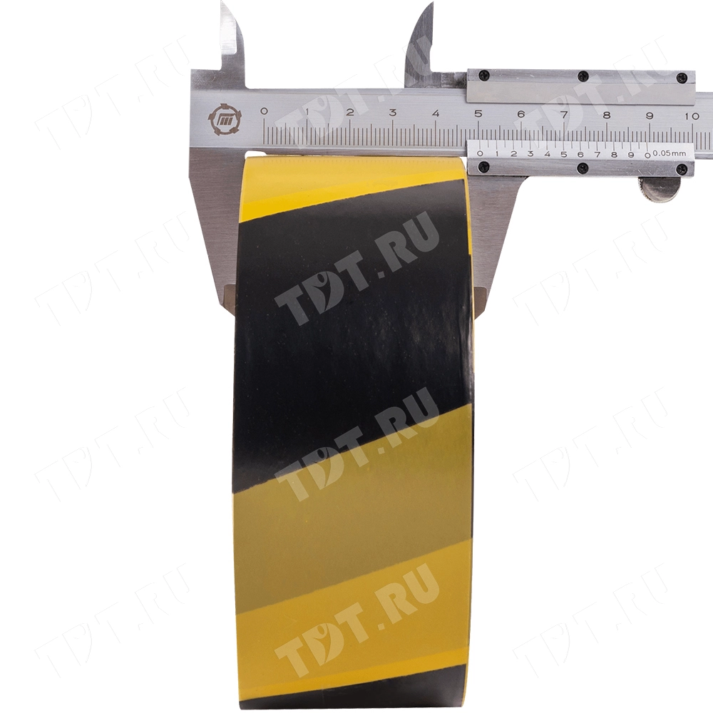 Сигнальная лента для ограждений, жёлто-чёрная, 50мм*200м*35мкм