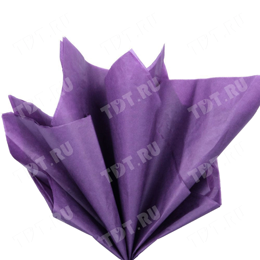 Бумага тишью упаковочная, темно-фиолетовая, 50*66 см, 20 г/м², 10 листов