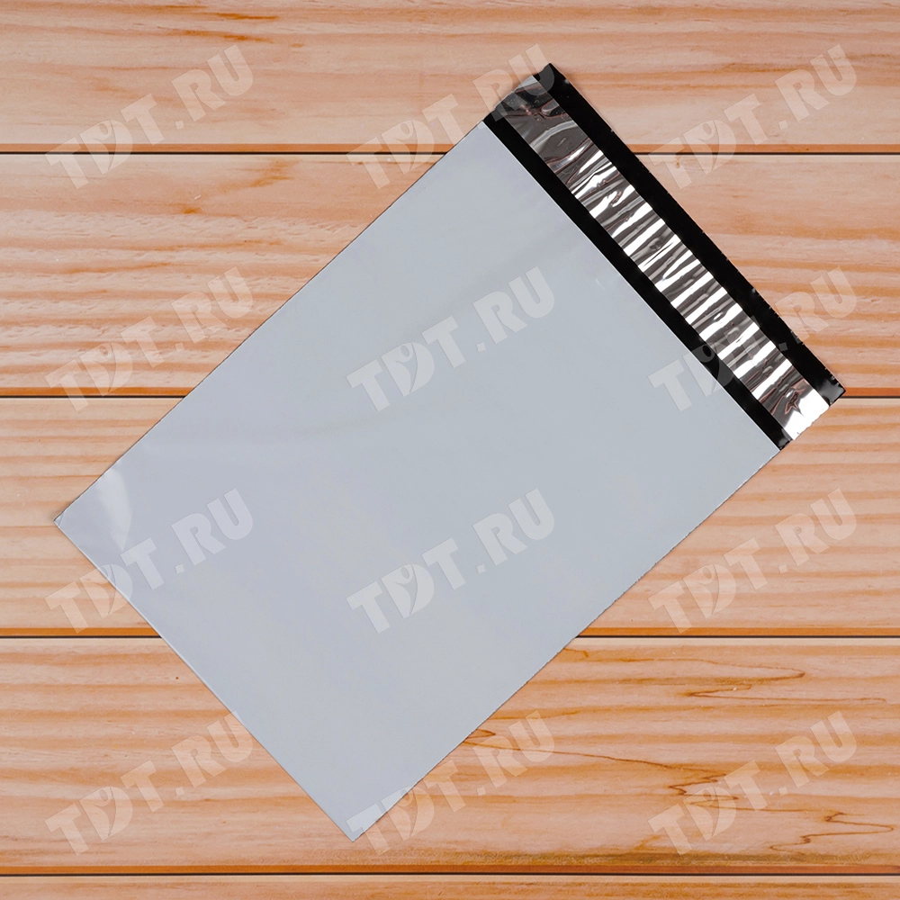 Курьер-пакет белый без печати, без кармана, 430*500+40 мм, 50 мкм, 1 шт.