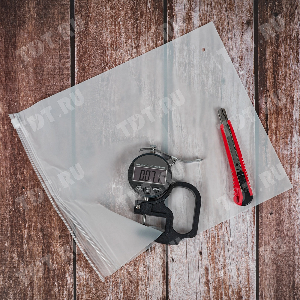 Пакет ПВД с замком слайдер 30*40 см, 70 мкм, матовый, 50 шт.