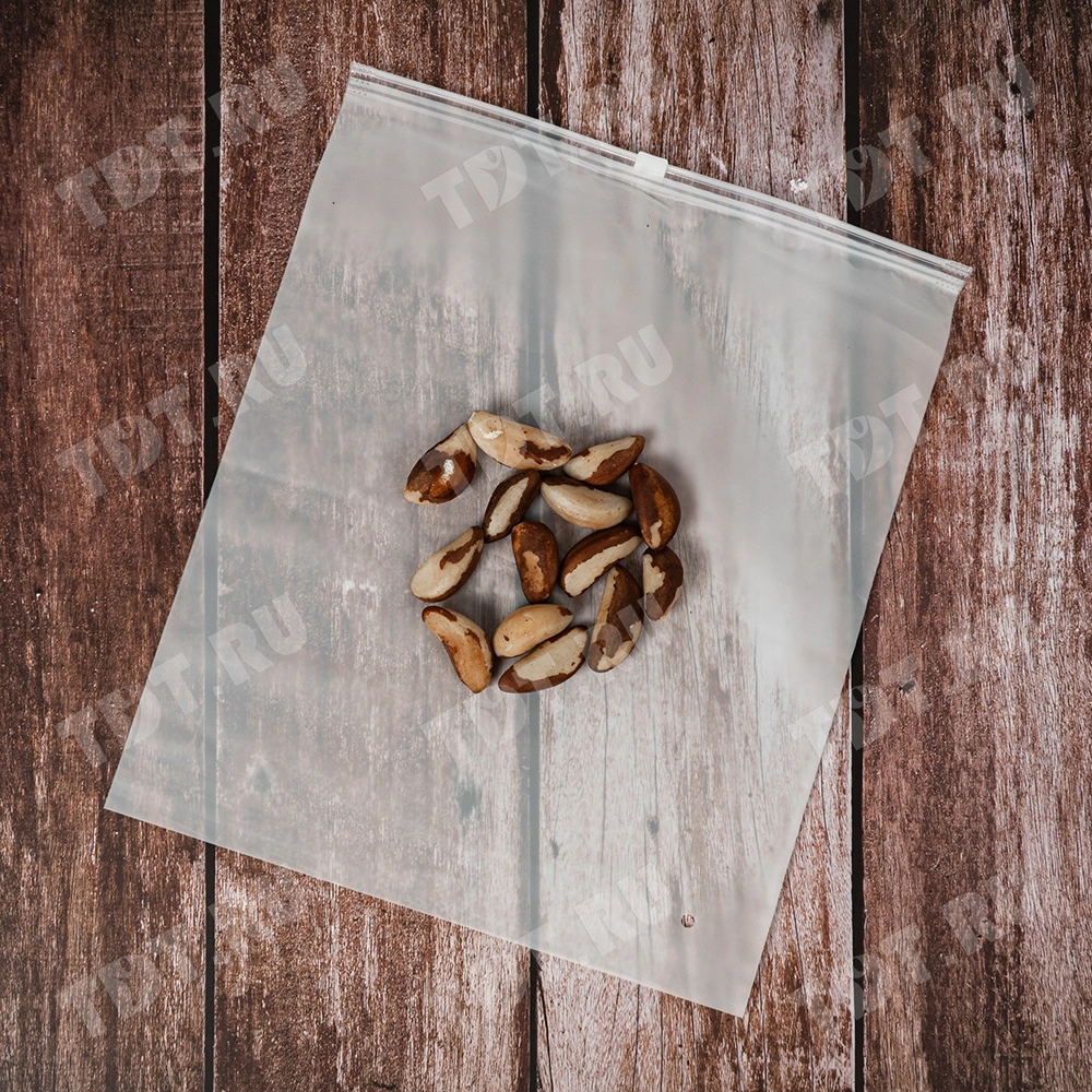 Пакет ПВД с замком слайдер 40*50 см, 70 мкм, матовый, 50 шт.