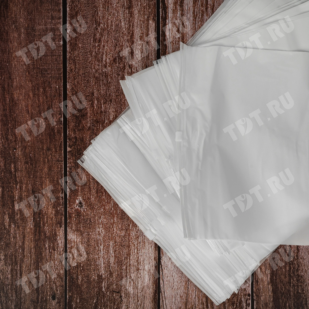 Пакет ПВД с замком слайдер 40*50 см, 70 мкм, матовый, 50 шт.