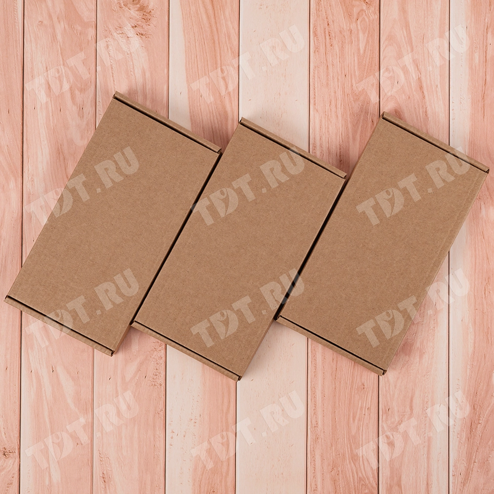 Коробка под чехол для телефона, бурая, 180*90*20 мм, Т-24 Е