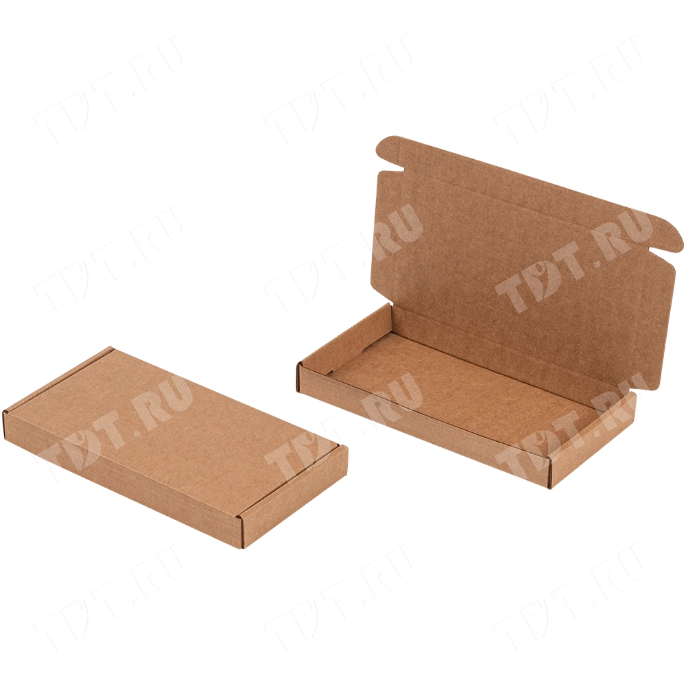 Коробка под чехол для телефона, бурая, 180*90*20 мм, Т-24 Е