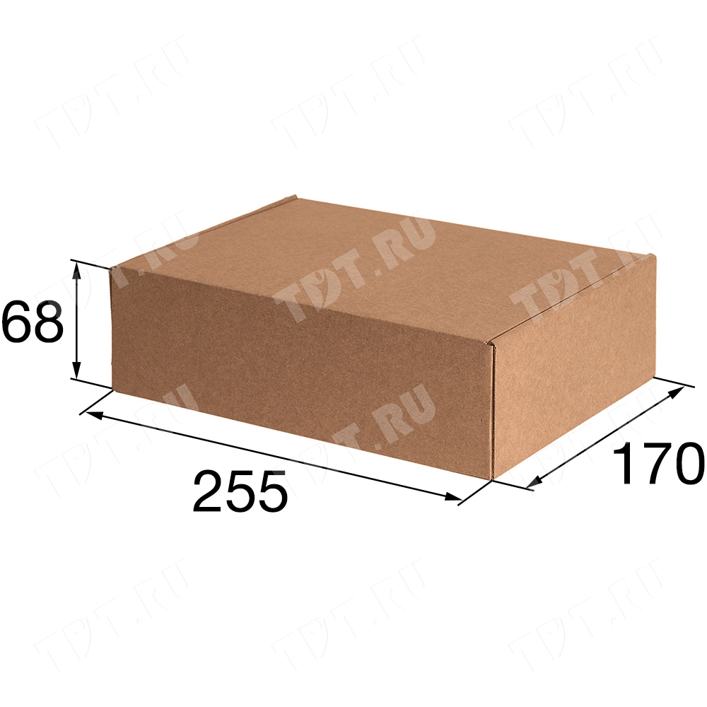 Самосборный короб №143, бурый, 255*170*68 мм, Т-22К Е