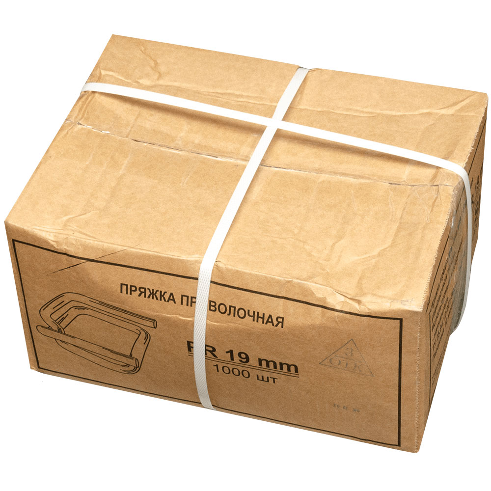 Пряжка проволочная для лент ПЭТ и ПП 19 мм, 1000 шт./уп. Пряжка проволочная для лент ПЭТ и ПП 19 мм, 1000 шт./уп.