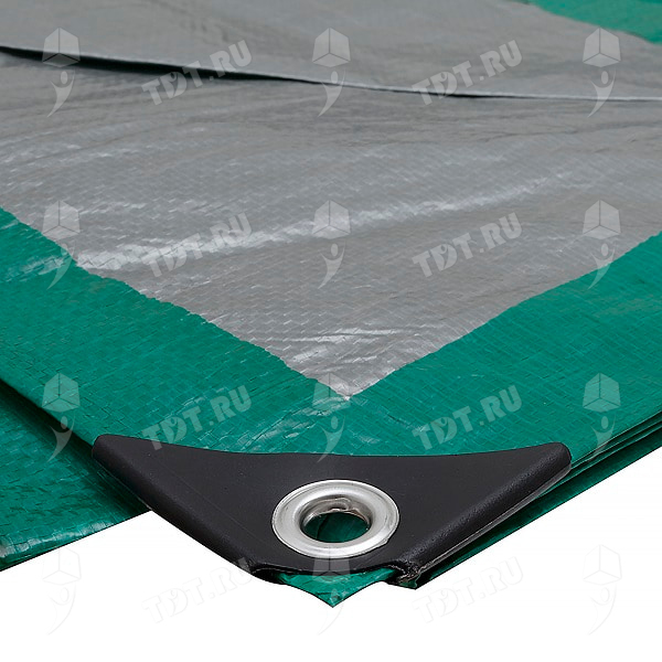 Защитный тент «Тарпаулин®» с люверсами зеленый, 8*12 м, 120 г/м²
