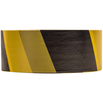 Сигнальная лента для ограждений, жёлто-чёрная, 50мм*200м*35мкм