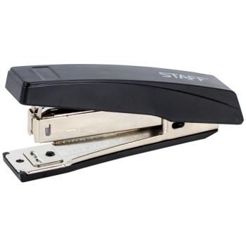Степлер с антистеплером STAFF для скоб №10, чёрный, 10 листов