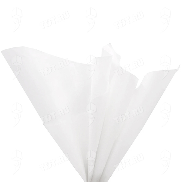 Бумага тишью для упаковки, белая, 50*66 см, 20 г/м², 10 листов