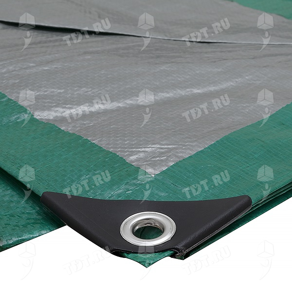 Защитный тент «Тарпаулин®» с люверсами зеленый, 3*4 м, 120 г/м²