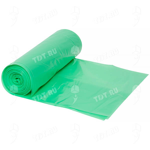 Полиэтиленовые пакеты ПСД 435 литров (зелёные), 85*190 см, 50 мкм, 10 шт./рулон