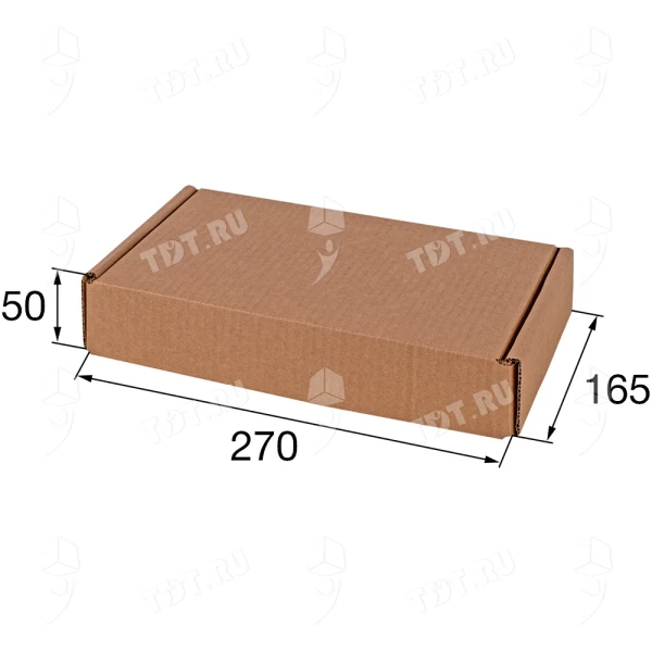 Почтовый короб тип «E», 270*165*50 мм, T23, 100% целлюлоза