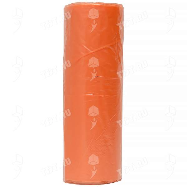 Полиэтиленовые пакеты ПСД 540 литров (оранжевые), 90*210 см, 50 мкм, 10 шт./рулон