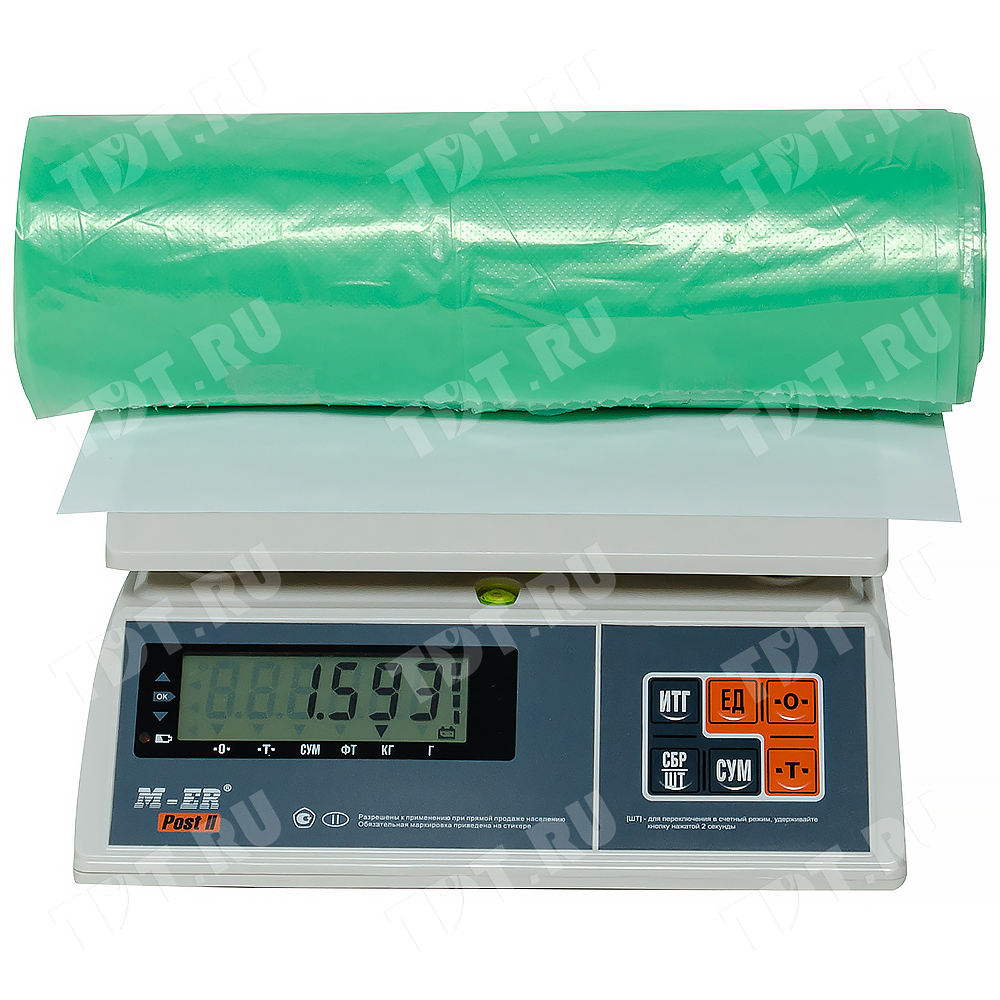 Полиэтиленовые пакеты ПСД 435 литров (зелёные), 85*190 см, 50 мкм, 10 шт./рулон