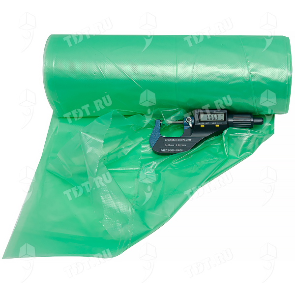 Полиэтиленовые пакеты ПСД 435 литров (зелёные), 85*190 см, 50 мкм, 10 шт./рулон