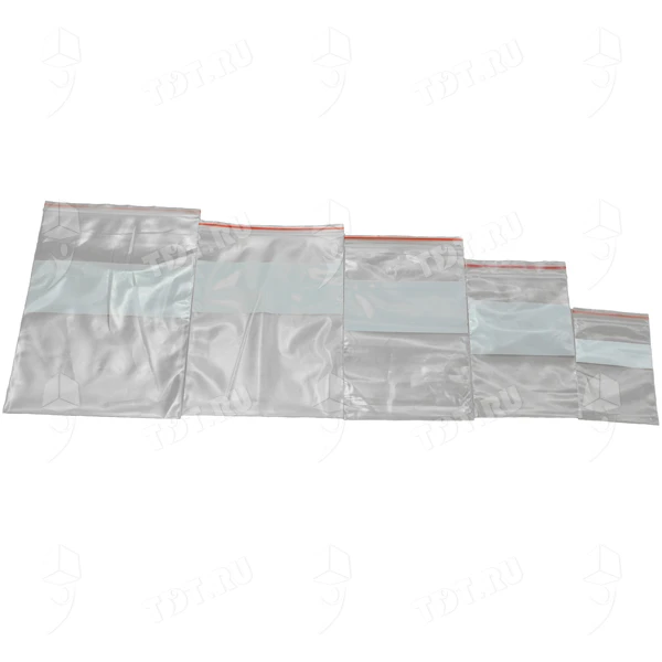 Пакеты Zip Lock с полосой для надписи, 200*300 мм, 80 мкм, 100 шт.