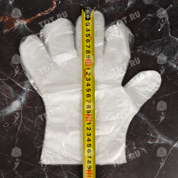 Перчатки полиэтиленовые A.D.M., Лайт, прозрачные, размер L, 100шт./уп.