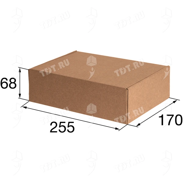 Самосборный короб №143, бурый, 255*170*68 мм, Т-22К Е