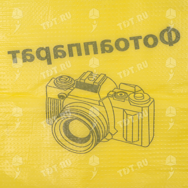 Пакет майка ПНД «Электроника» желтый, 43+20*64см, 23 мкм, 50шт.