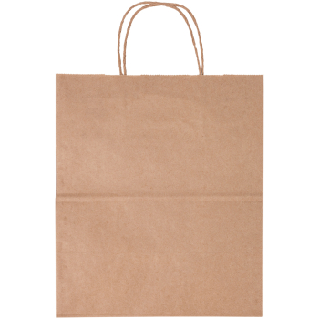 Крафт пакет с крученой ручкой, 70 г/м², 24*14*28 см